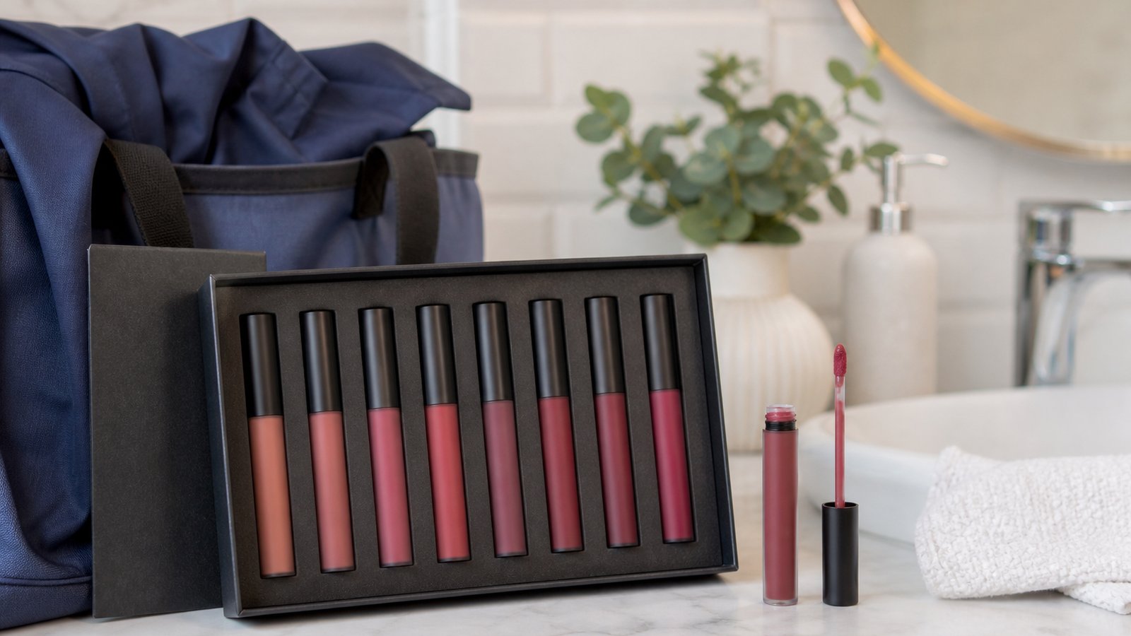Matte liquid lipstick ready for a long UK work shift