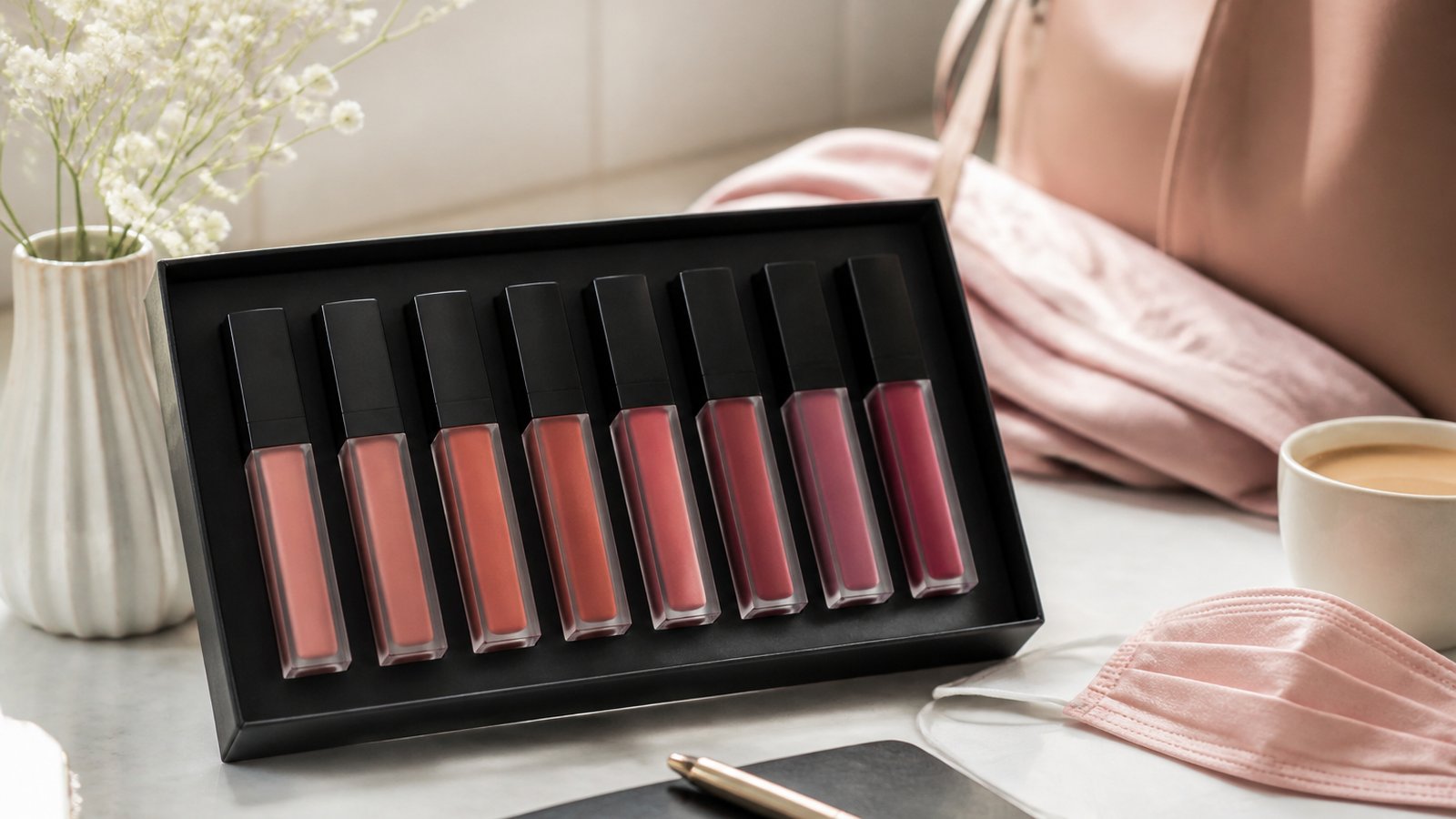 Matte liquid lipstick ready for a long UK work shift